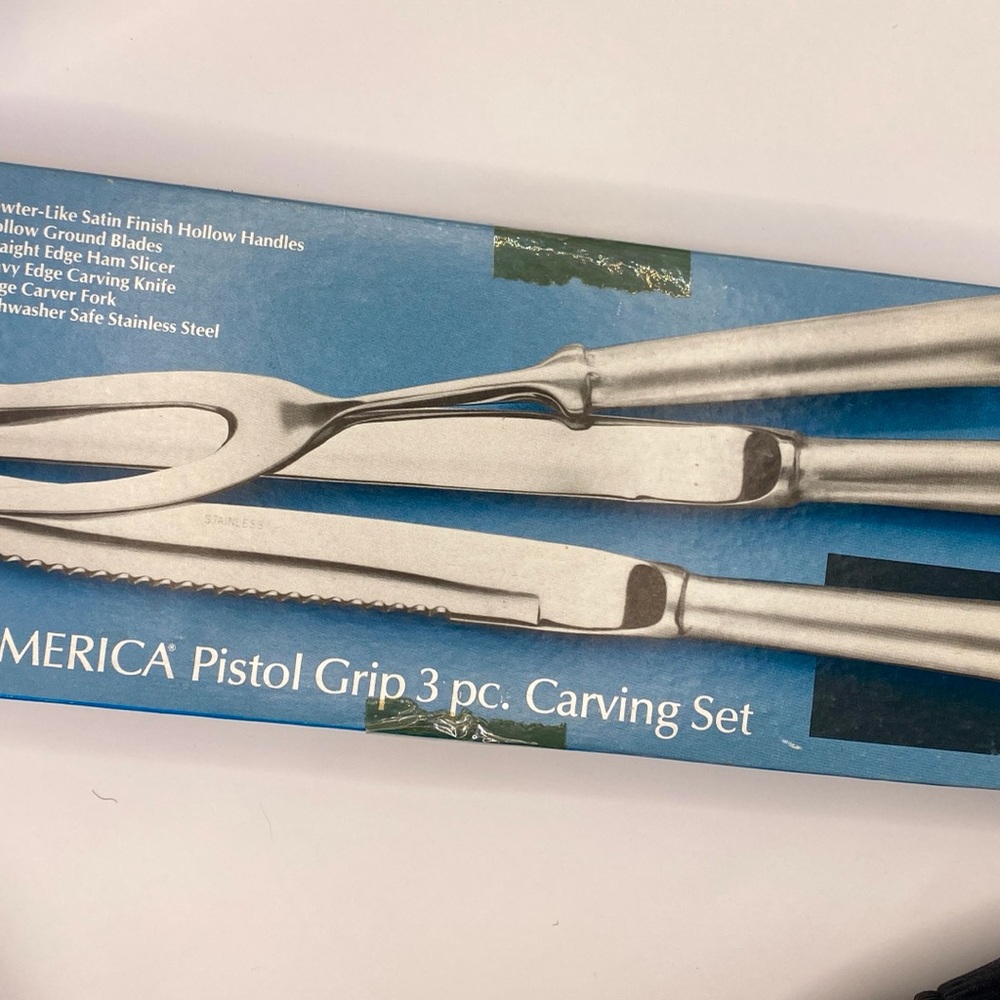 Washington Forge - SPIRIT OF AMERICA Pistol Grip 3 pc. Carving Set
